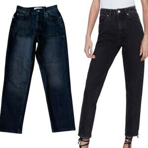 Zara Jeans High Waist Slim Mom Leg Ankle